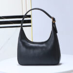 Saint Laurent Calypso Mini Hobo In Plunged Lambskin 791484 Black